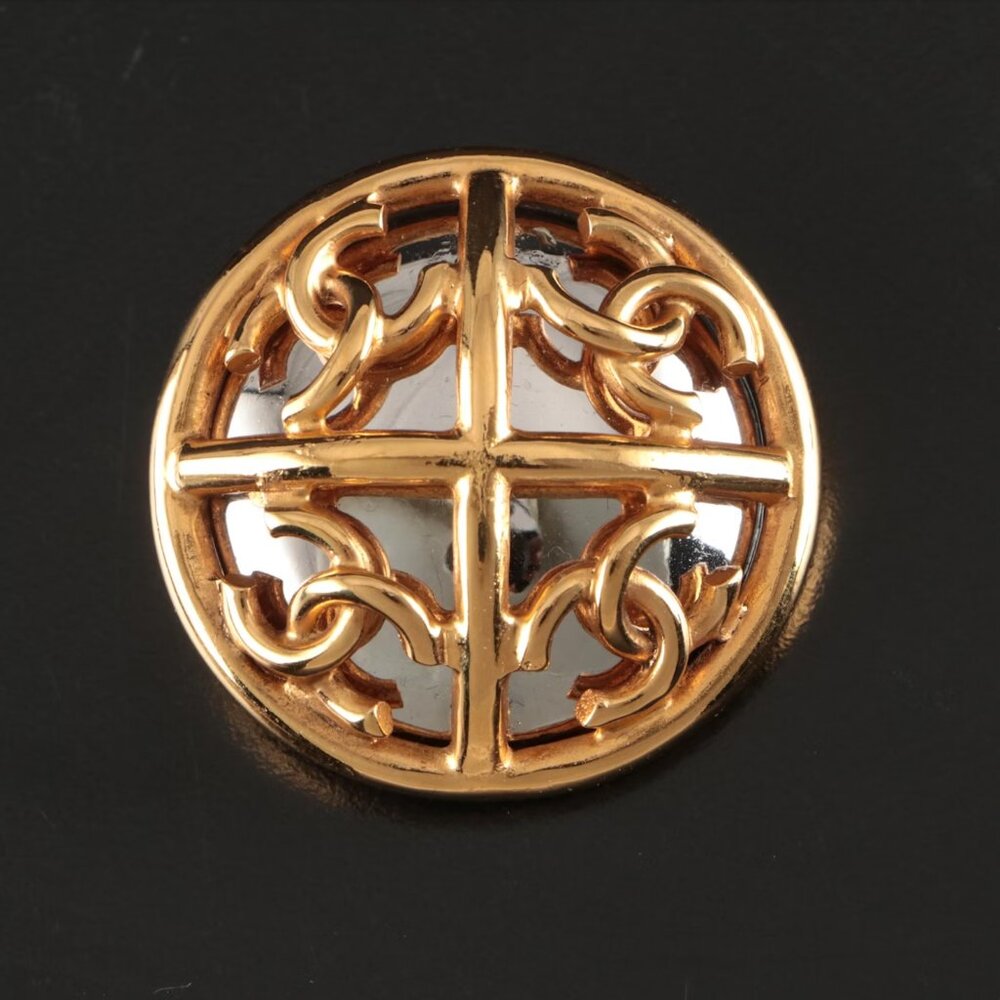 Chanel Vintage Mirror CC Brooch Pin